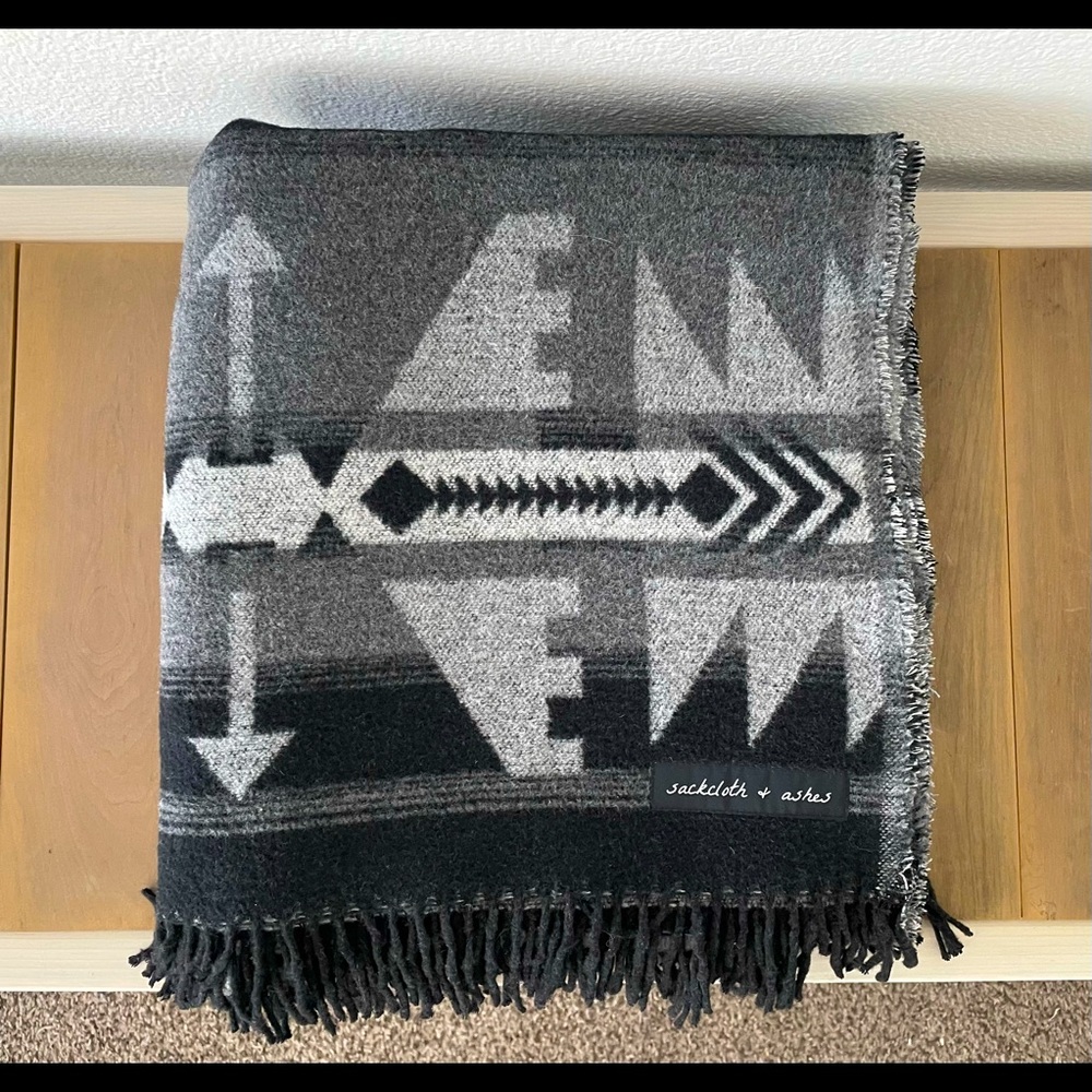Sackcloth and Ashes southwestern fringed blanket